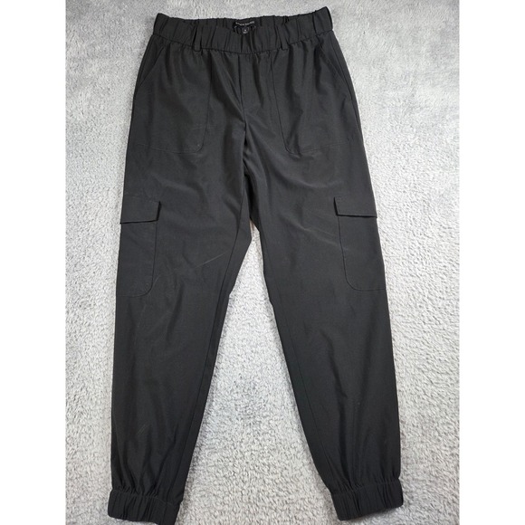 Banana Republic Pants - Banana Republic Cargo Jogger Pants S Black Womens Elastic‎ Waist Stretch Utility